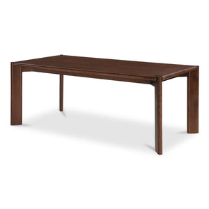 Dining Table Walnut Stained Ash Wood 76 inch