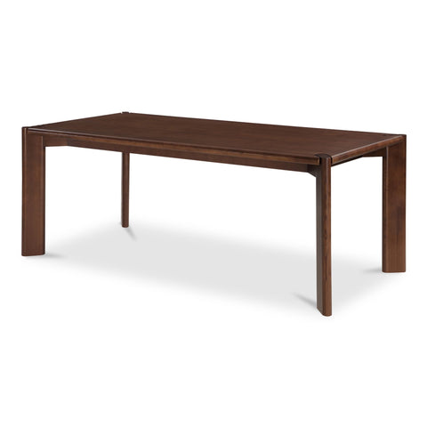 Dining Table Walnut Stained Ash Wood 76 inch