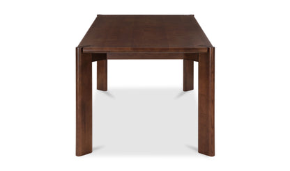 Dining Table Walnut Stained Ash Wood 76 inch