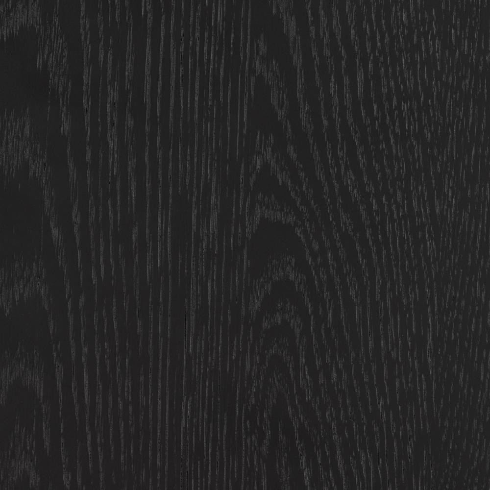 Ebony Black Oak Wood 2 Drawer Nightstand 27 inch