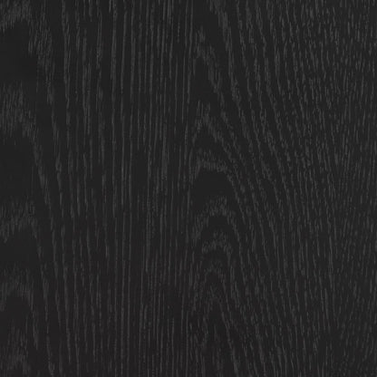 Ebony Black Oak Wood 2 Drawer Nightstand 27 inch