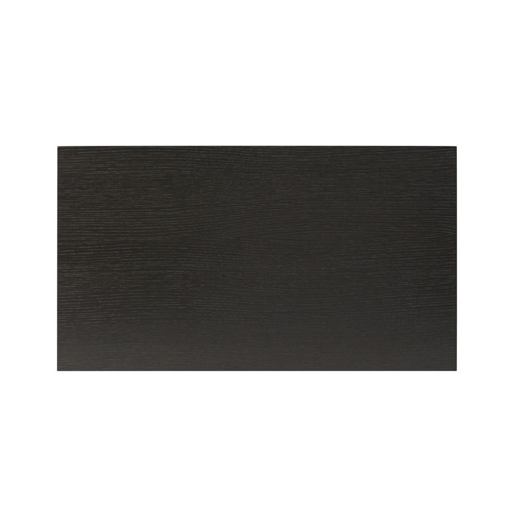 Ebony Black Oak Wood 2 Drawer Nightstand 30 inch