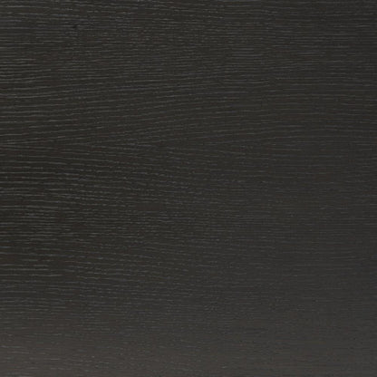 Ebony Black Oak Wood 2 Drawer Nightstand 30 inch