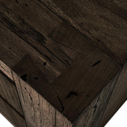 Ebony Rustic Wormwood Oak 2 Drawer Nightstand 36 inch