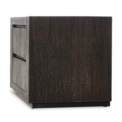 Ebony Rustic Wormwood Oak 2 Drawer Nightstand 36 inch