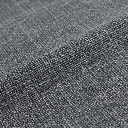 Curved Upholstered Grey Fabric & Brushed Gold Metal Queen Bed Frame