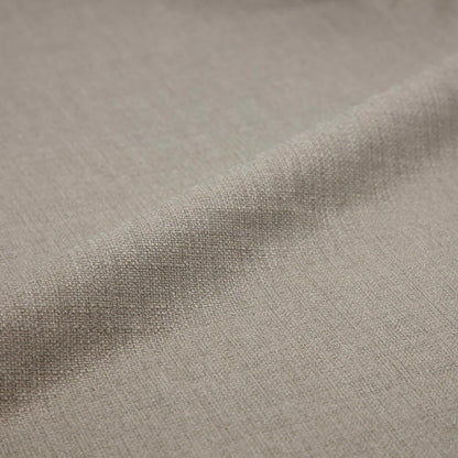 Channel Tufted Taupe Performance Fabric & Grey Solid Oak Wood King Canopy Bed Frame