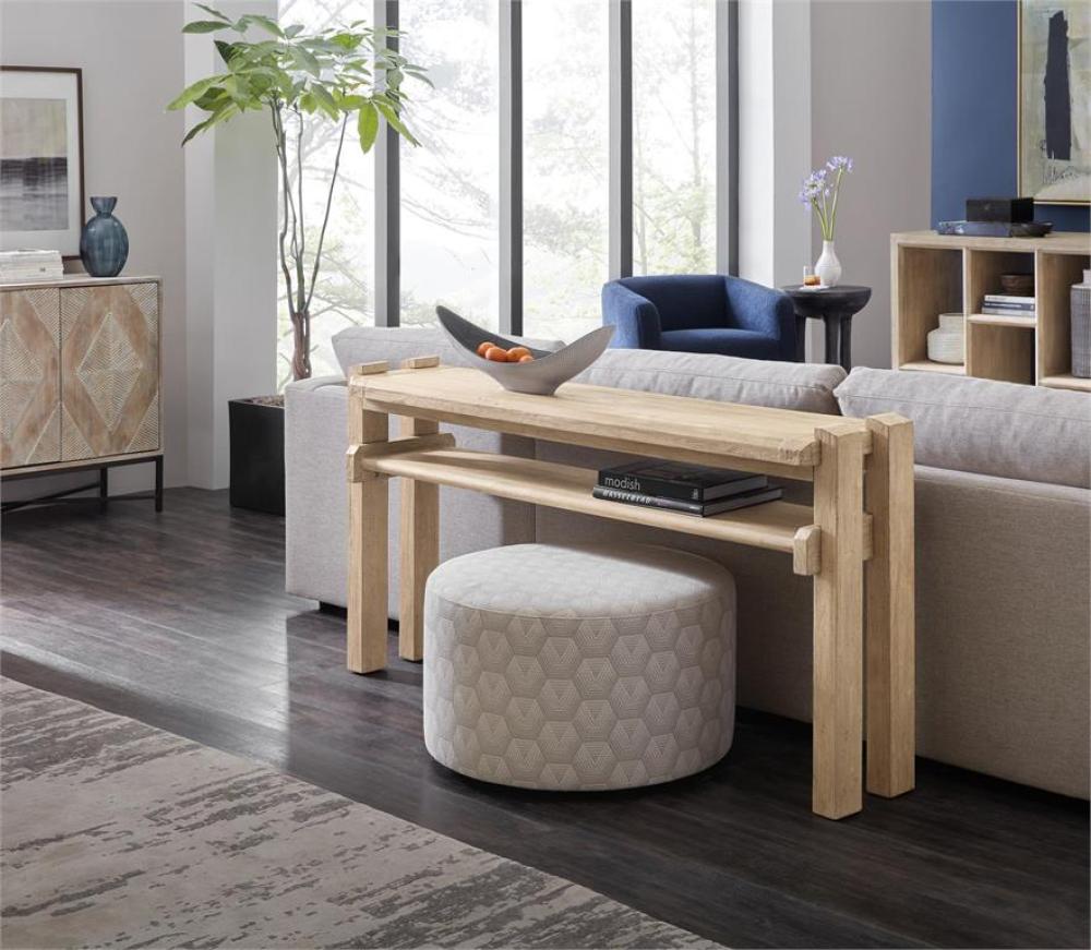 66 Inch Console Table Interlocking Acacia Wood Light Natural Finish Console Table 66 inch ...