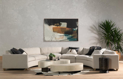 Kidney Shaped Bleached Guanacaste Wood 2 Piece Coffee Table 50 inch