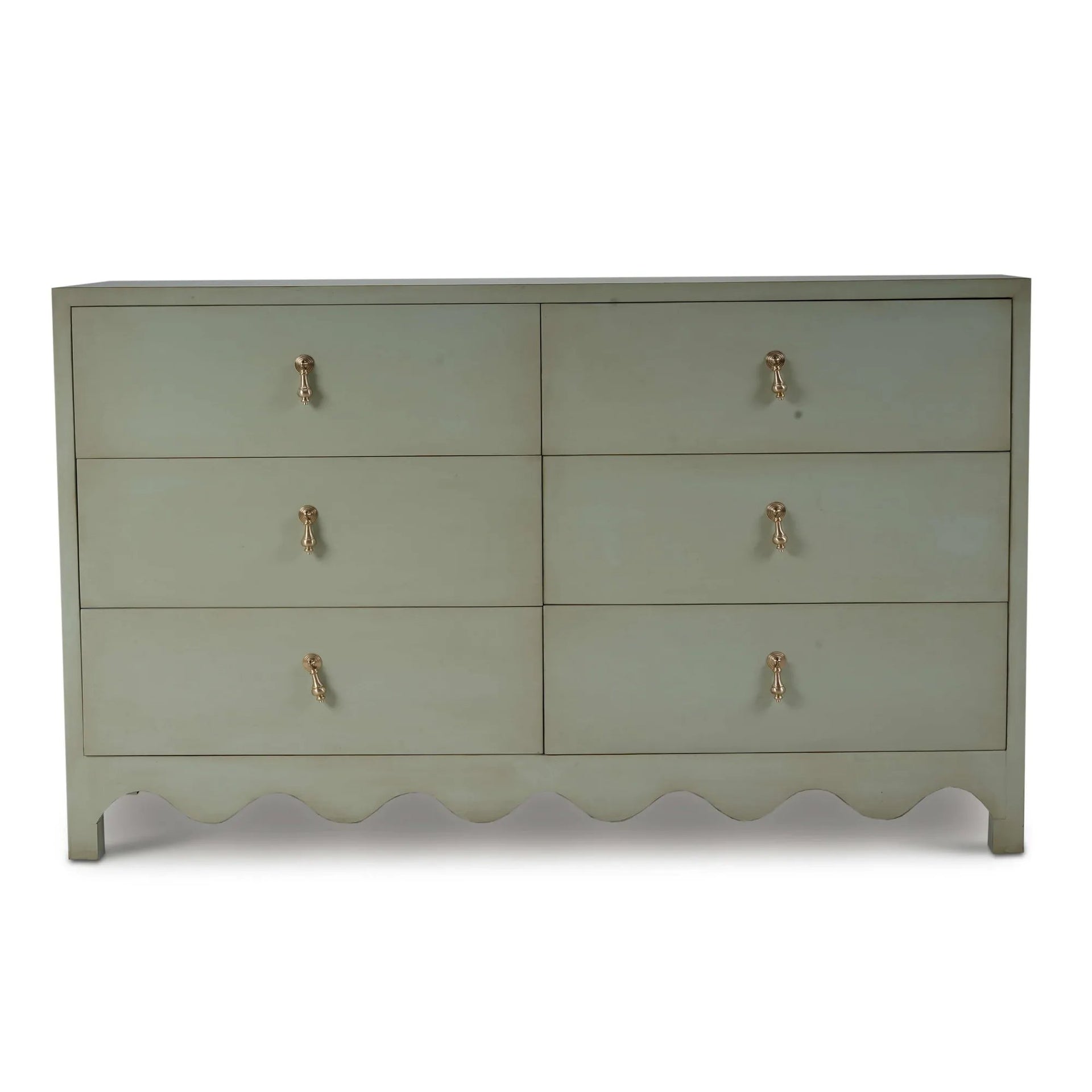 Lightly Distressed Fennel Green 6 Drawer Solid Wood Double Dresser Sca SLATE CUSTOM Lightly Distressed Fennel Green 6 Drawer Solid Wood Double Dresser Sca SLATE CUSTOM