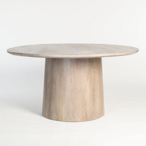 Alder & Tweed Merrick Round Dining Table in Misted Ash 60 inch