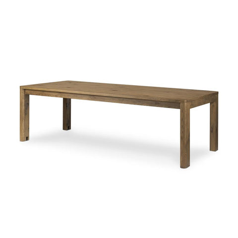 Minimalist Double Extension Dining Table Resawn Worn Oak Wood 96 to 136 inch