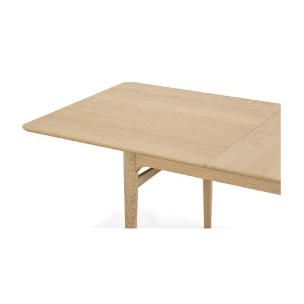 Minimalist Extension Dining Table FSC Certified Solid Oak Wood 78 inch