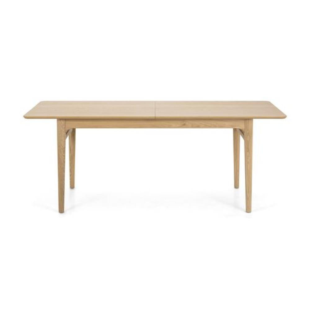 Minimalist Extension Dining Table FSC Certified Solid Oak Wood 78 inch