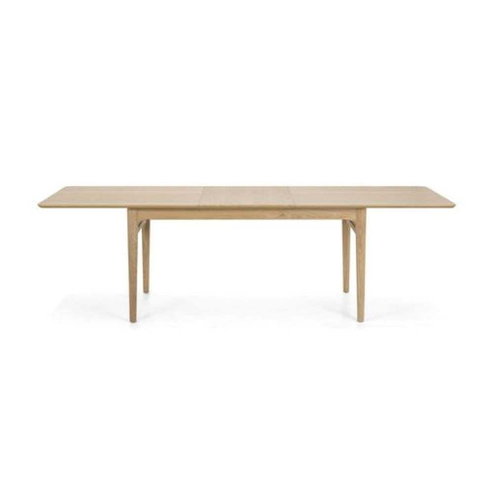 Minimalist Extension Dining Table FSC Certified Solid Oak Wood 78 inch