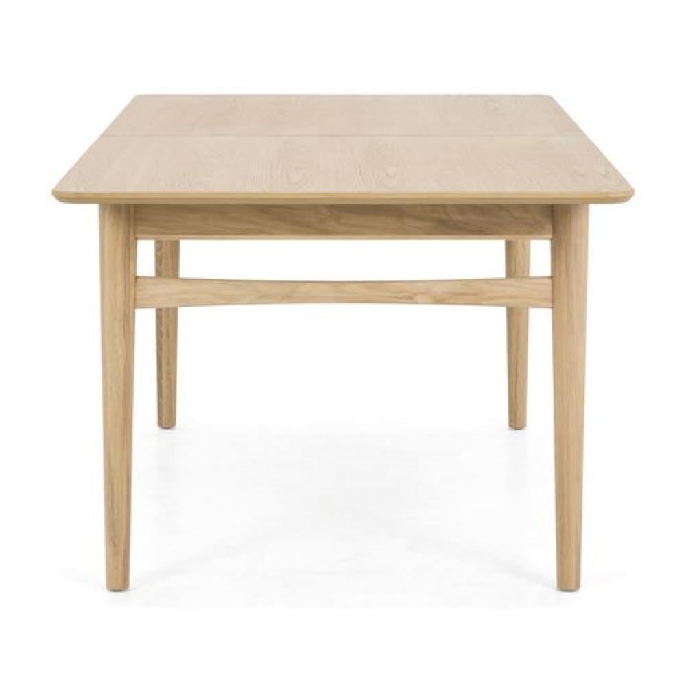 Minimalist Extension Dining Table FSC Certified Solid Oak Wood 78 inch