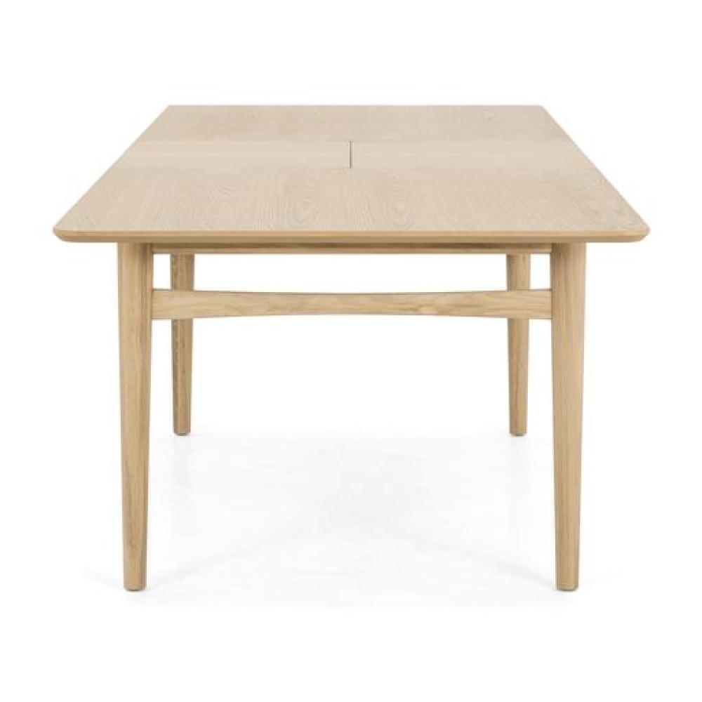 Minimalist Extension Dining Table FSC Certified Solid Oak Wood 78 inch