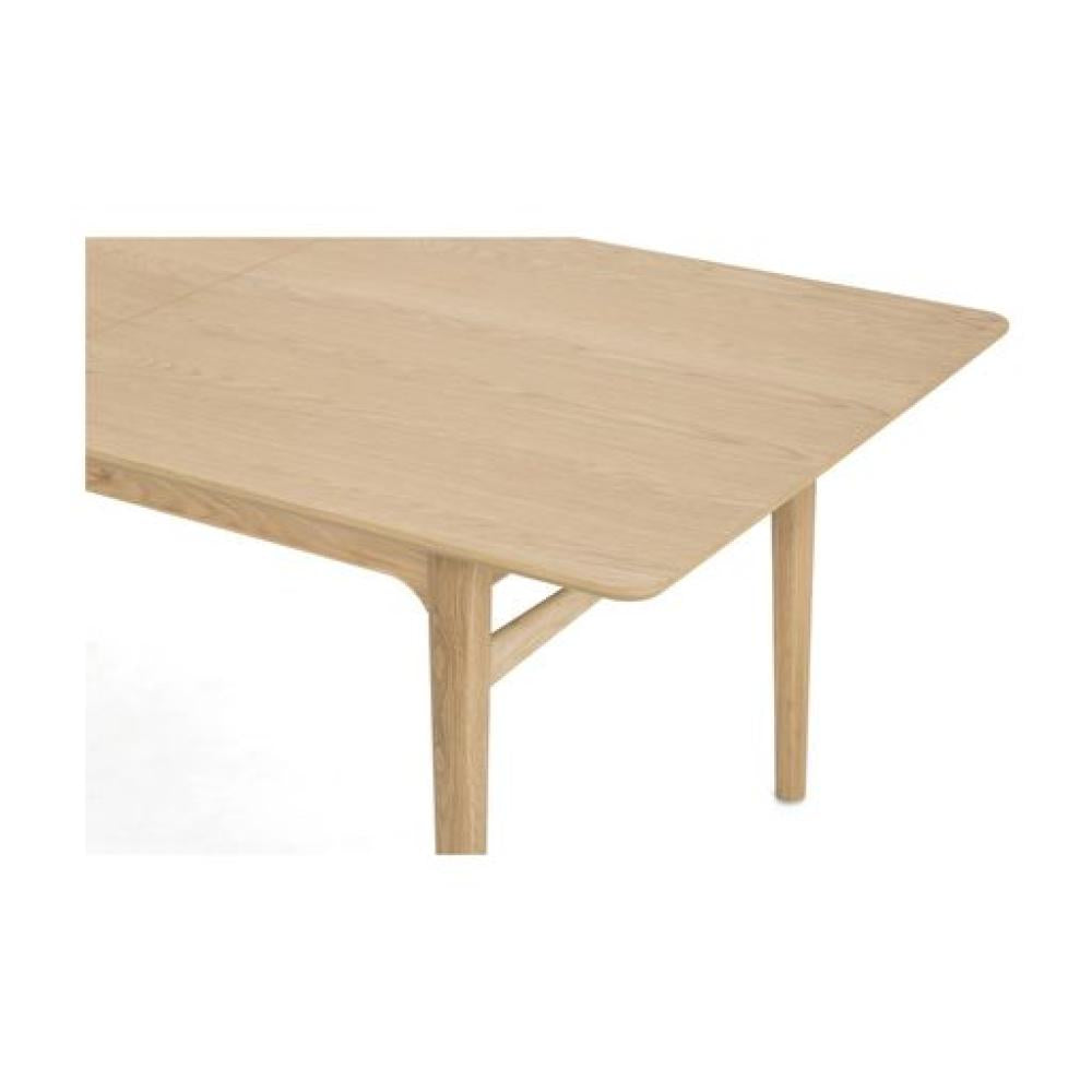 Minimalist Extension Dining Table FSC Certified Solid Oak Wood 78 inch