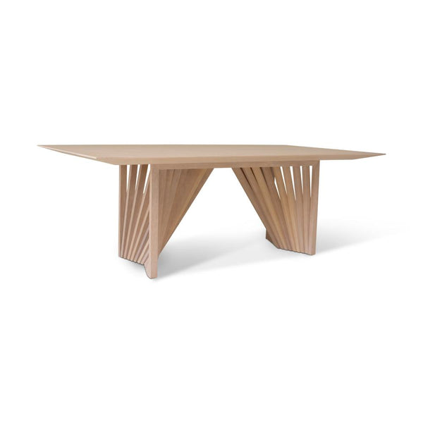 Modern Brazilian Rectangle Dining Table Tauari Wood 86 inch