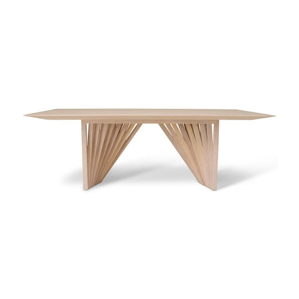 Modern Brazilian Rectangle Dining Table Tauari Wood 86 inch