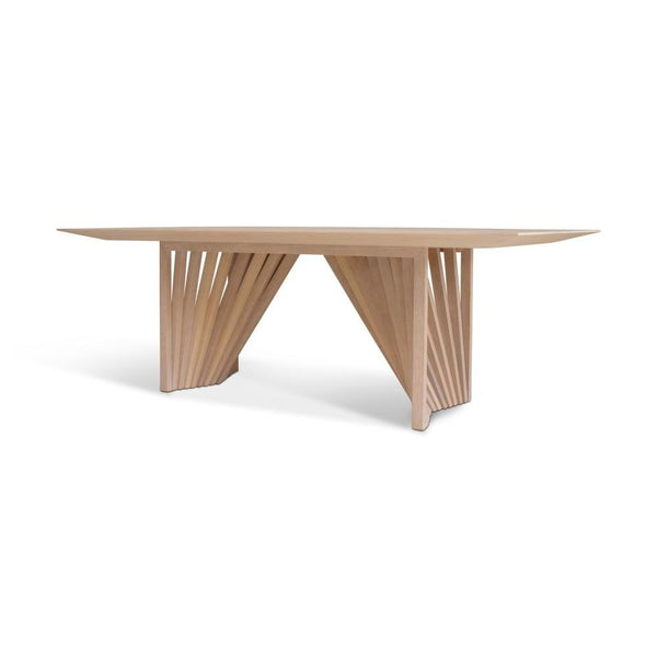 Modern Brazilian Rectangle Dining Table Tauari Wood 86 inch