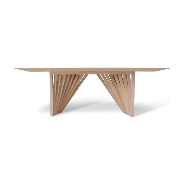 Modern Brazilian Rectangle Dining Table Tauari Wood 86 inch