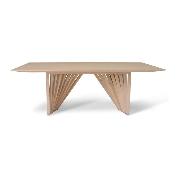 Modern Brazilian Rectangle Dining Table Tauari Wood 86 inch