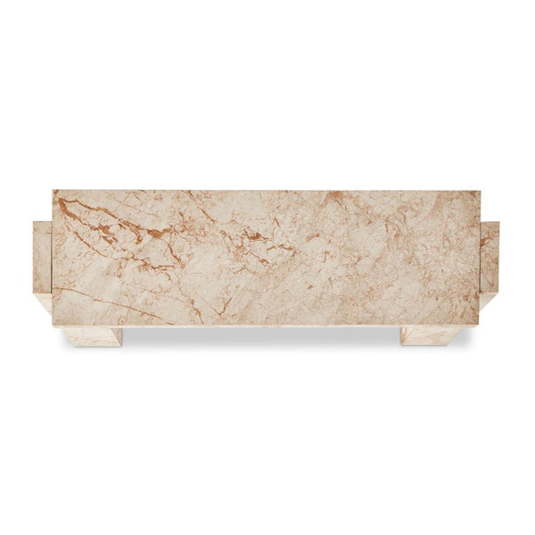 Modern Desert Taupe Marble Console Table 73 inch