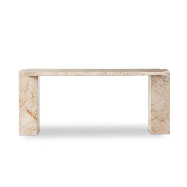 Modern Desert Taupe Marble Console Table 73 inch