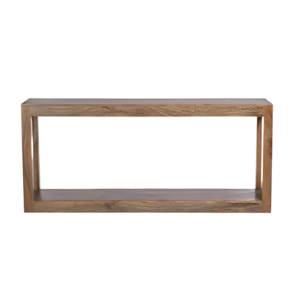 Modern Mango Wood Console Table in Brindled Ash 72 inch