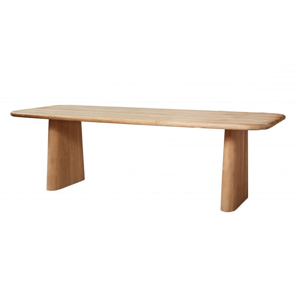 Modern Minimalist Dining Table FSC Certified Oak Wood Natural Finish 84 inch