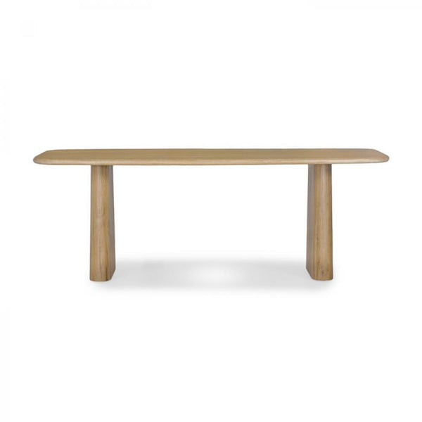 Modern Minimalist Dining Table FSC Certified Oak Wood Natural Finish 84 inch