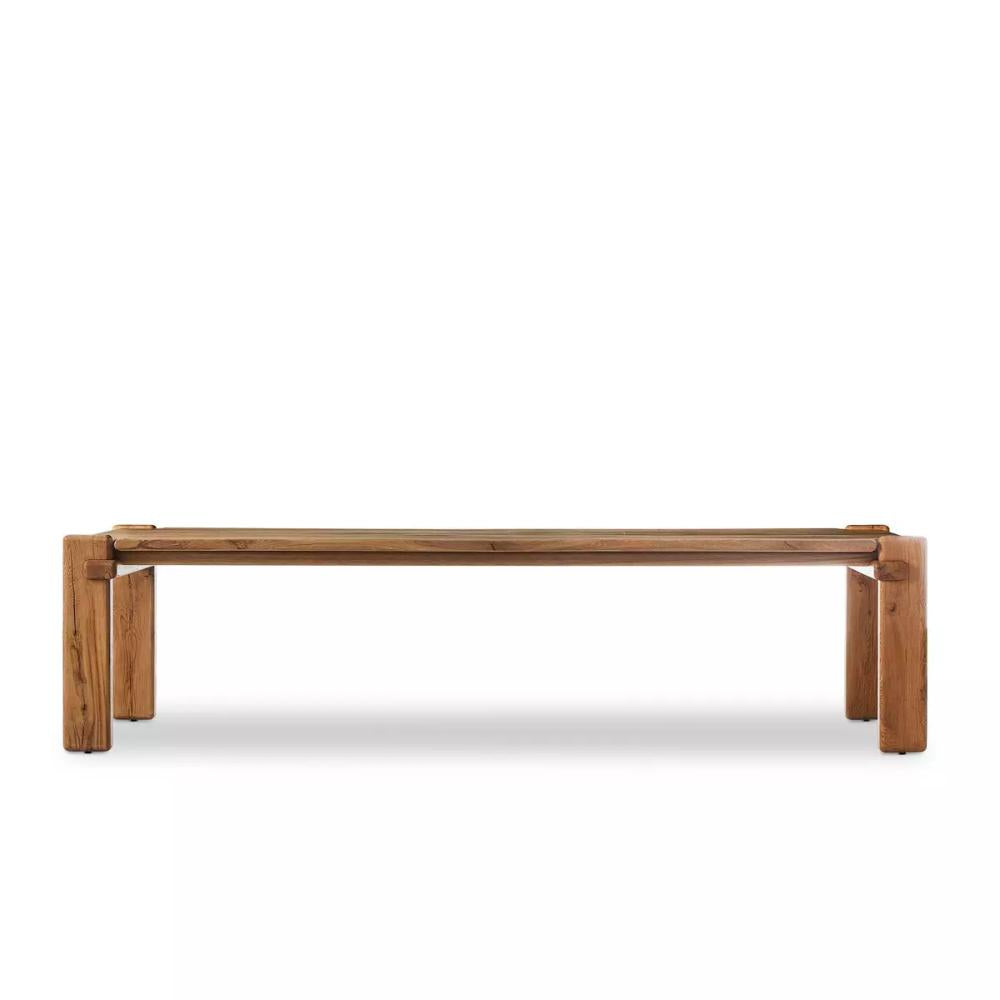 Modern Minimalist Natural Reclaimed French Oak Rectangle Dining Table 120 inch