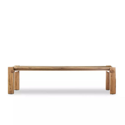 Modern Minimalist Natural Reclaimed French Oak Rectangle Dining Table 120 inch