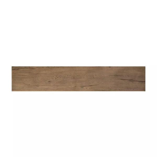 Modern Organic Oak Wood Rectangle Console Table Rustic Gray Finish 78 inch