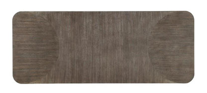 Modern Rectangle Dining Table with Leaf Brown Color 86 inch