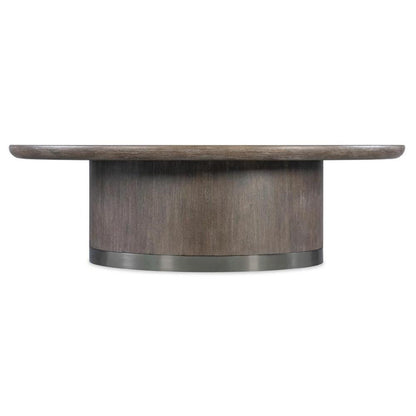 Modern Round Coffee Table Dark Mink Finish 60 inch