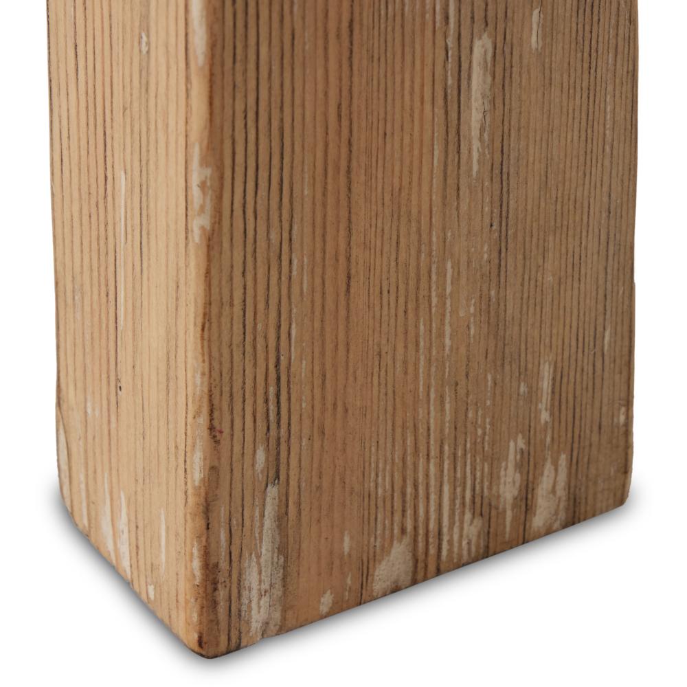 Modern Rustic Arch Base Rectangle Dining Table Aged Light Pine Wood 96 inch