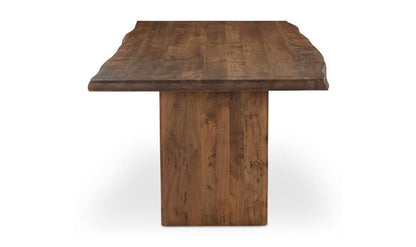 Modern Rustic Brown Live Edge Solid Acacia Wood Dining Table 98 inch