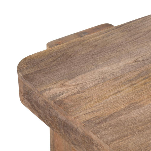 Modern Rustic Chunky Mango Wood Rectangle Coffee Table 48 inch