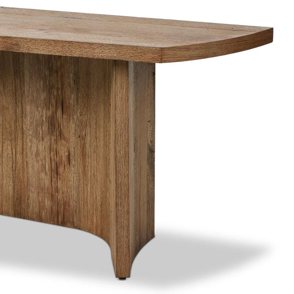 Modern Rustic Console Table Oak Wood Veneer 78 inch