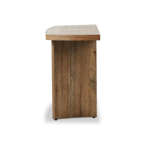 Modern Rustic Console Table Oak Wood Veneer 78 inch