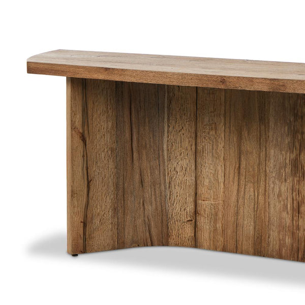 Modern Rustic Console Table Oak Wood Veneer 78 inch