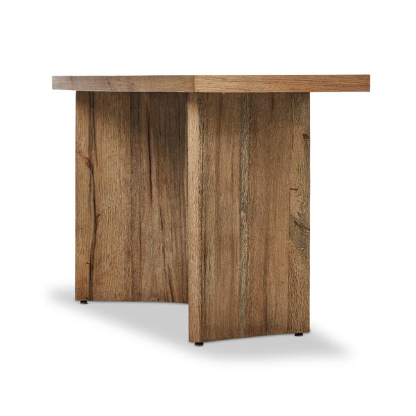 Modern Rustic Console Table Oak Wood Veneer 78 inch