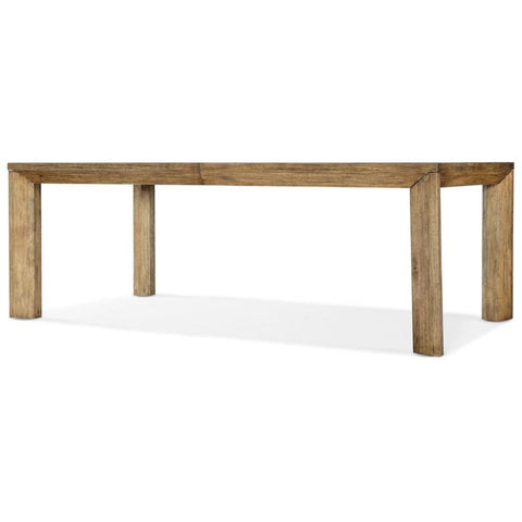 Modern Rustic Parson Style Rectangle Extension Dining Table 86 to 110 inch