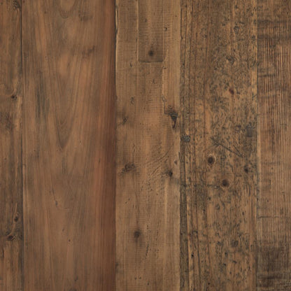 Modern Rustic Trestle Base Reclaimed Pine Solid Wood Rectangle Dining Honey Finish Table 86 inch