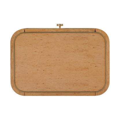 Natural Birdseye Maple 3 Drawer Nightstand 22 inch