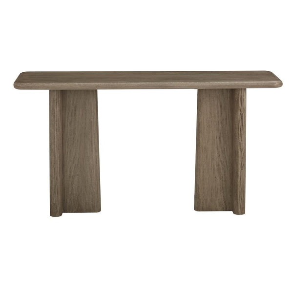 Organic Modern Console Table in Dusted Stone Finish 72 inch