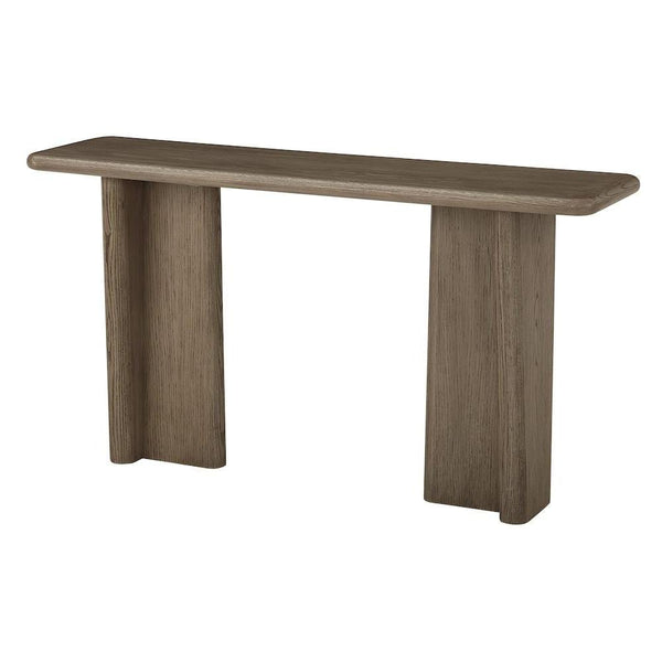 Organic Modern Console Table in Dusted Stone Finish 72 inch