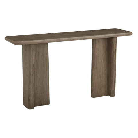 Organic Modern Console Table in Dusted Stone Finish 72 inch